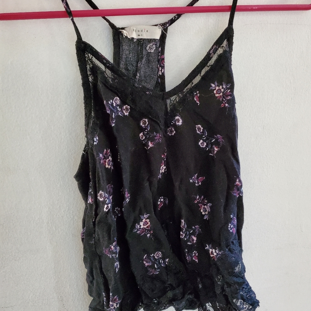 Floral lace tank top